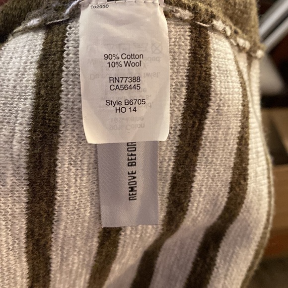 Madewell Striped Boat Neck Sweater XS | Shoulder Zip | Boxy Cotton Wool Knit - Picture 10 of 12